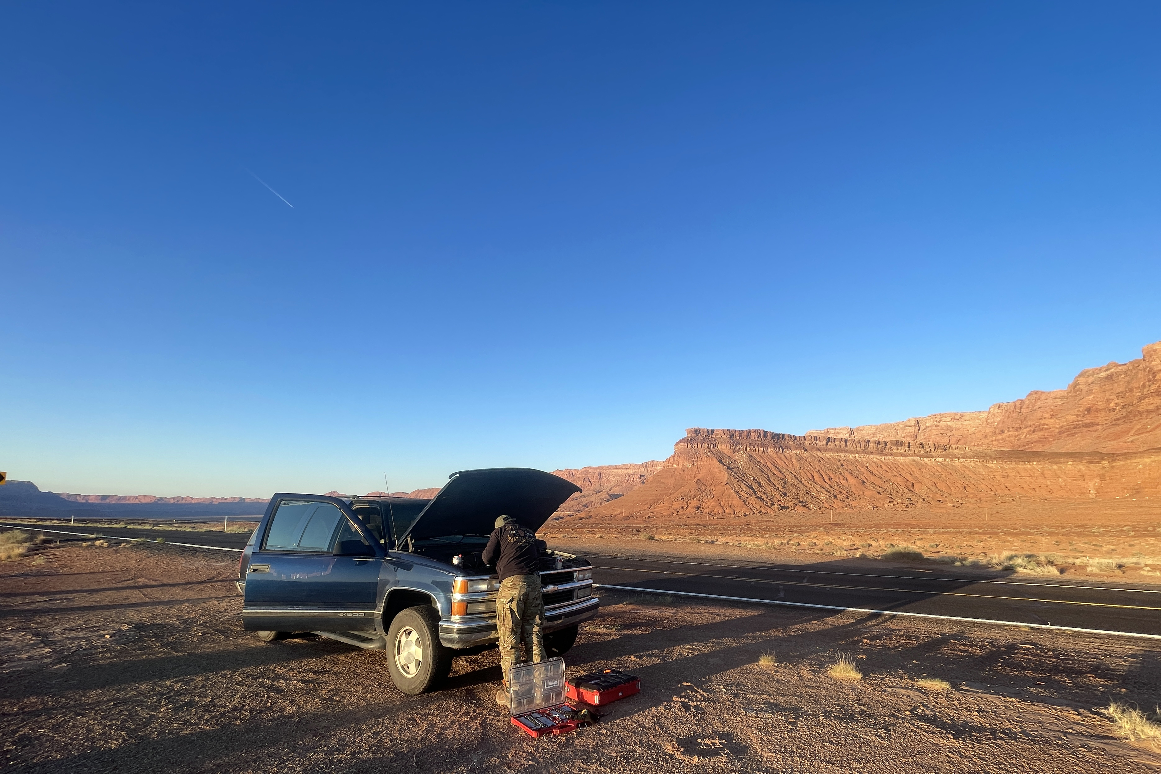 A breakdown with a view.